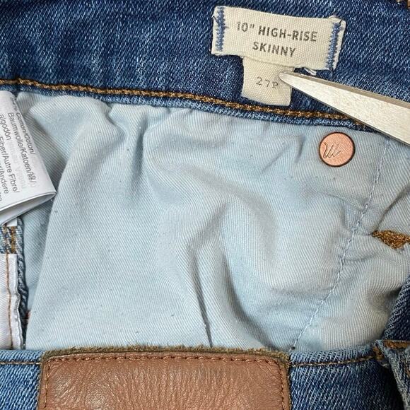Madewell Petite 10" High-Rise Skinny Crop Jeans| Button-Front TENCEL™ Denim 27P - Picture 14 of 16